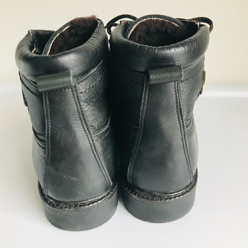 Anfibio De Luca Waterproof Leather Shearling Winter Boots Size 9.5 — image 6 of 8